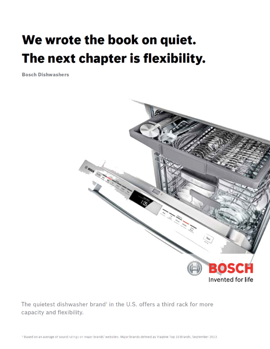 Technical Data Sheets Bosch Dishwasher