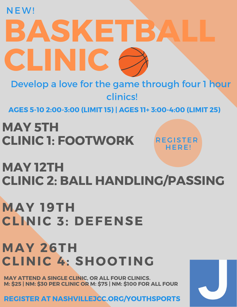 Gordon JCC Nashville Youth Basketball Clinics