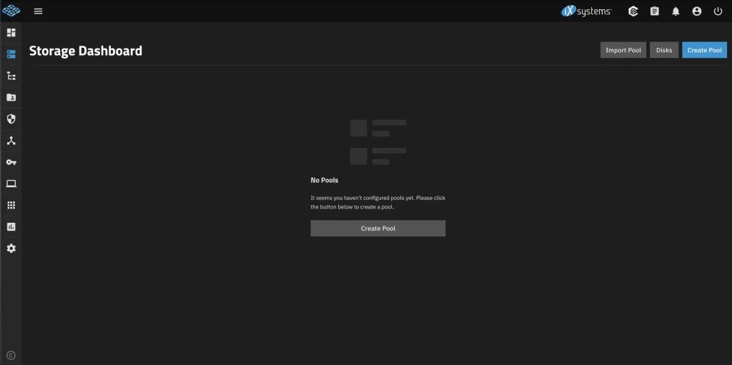 How to add a storage pool on TrueNAS SCALE NAS Master