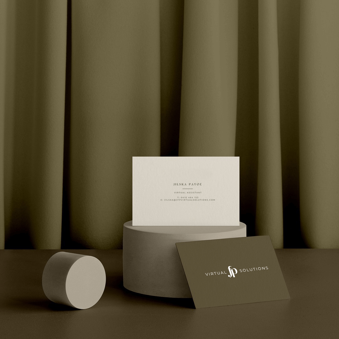 Logo and branding for JFP Virtual Solutions Natalie Pasnin