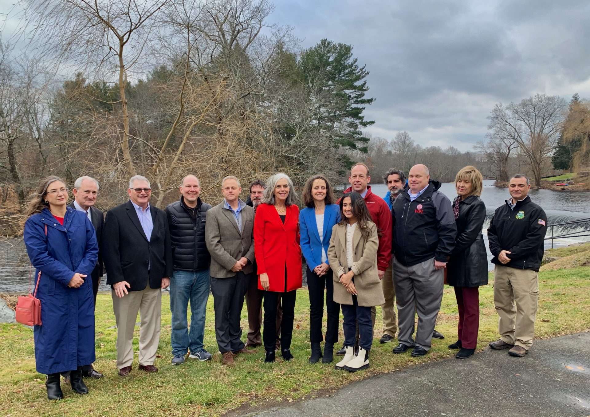 Congresswoman Clark visits South Natick dam to outline future water