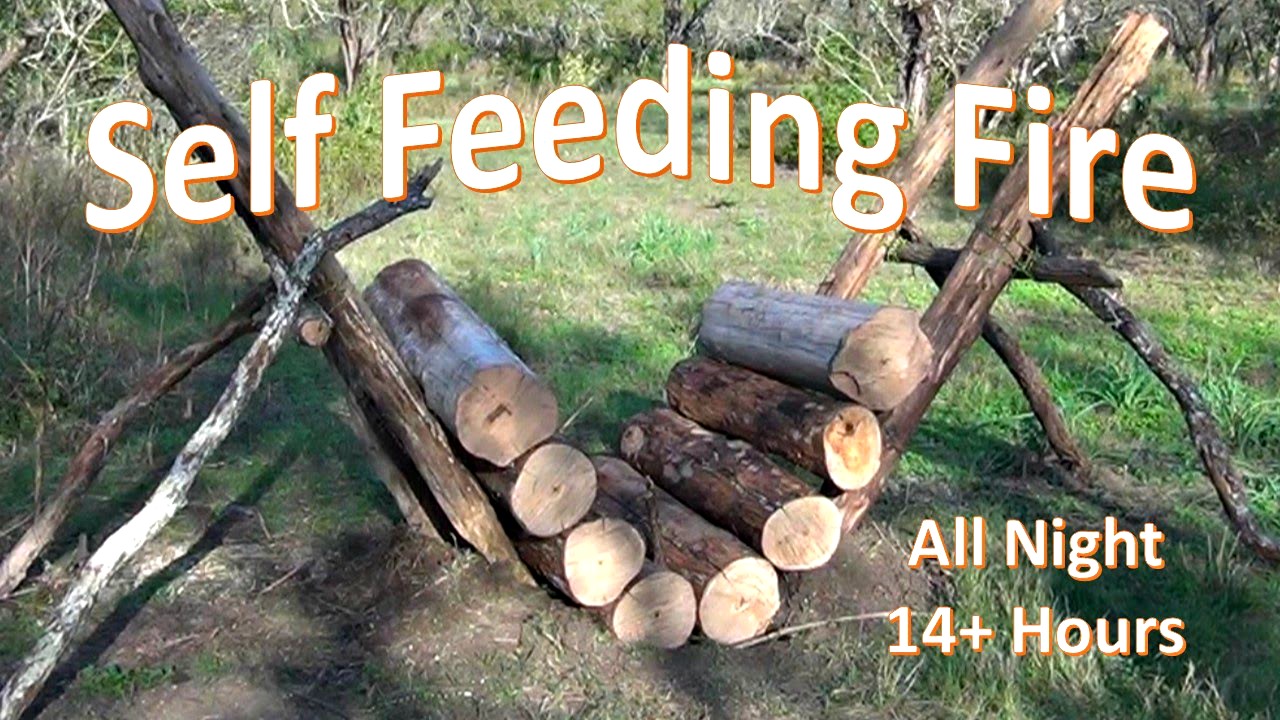 How to Make a Vertical Self Feeding Campfire That Lasts