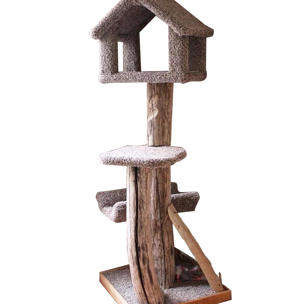 Scratch & Sniff Doublewide Cat Tree Natural Pet Pantry
