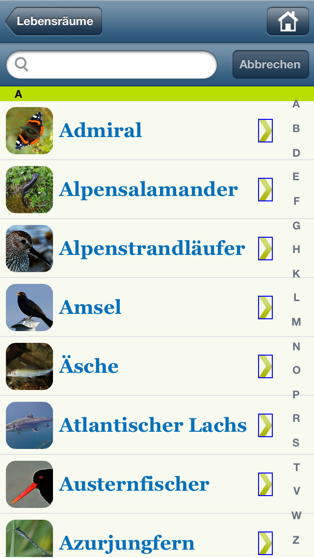 «Natur erleben»App Natur erleben beobachten verstehen