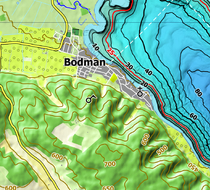 Tiefe Bodensee Karte NaturNavi Bodensee Tiefenrelief