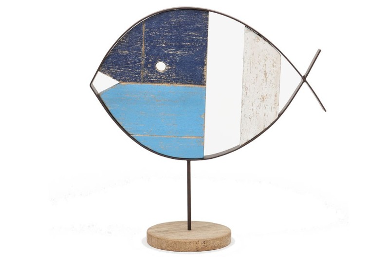 Decorative figure of a wooden fish