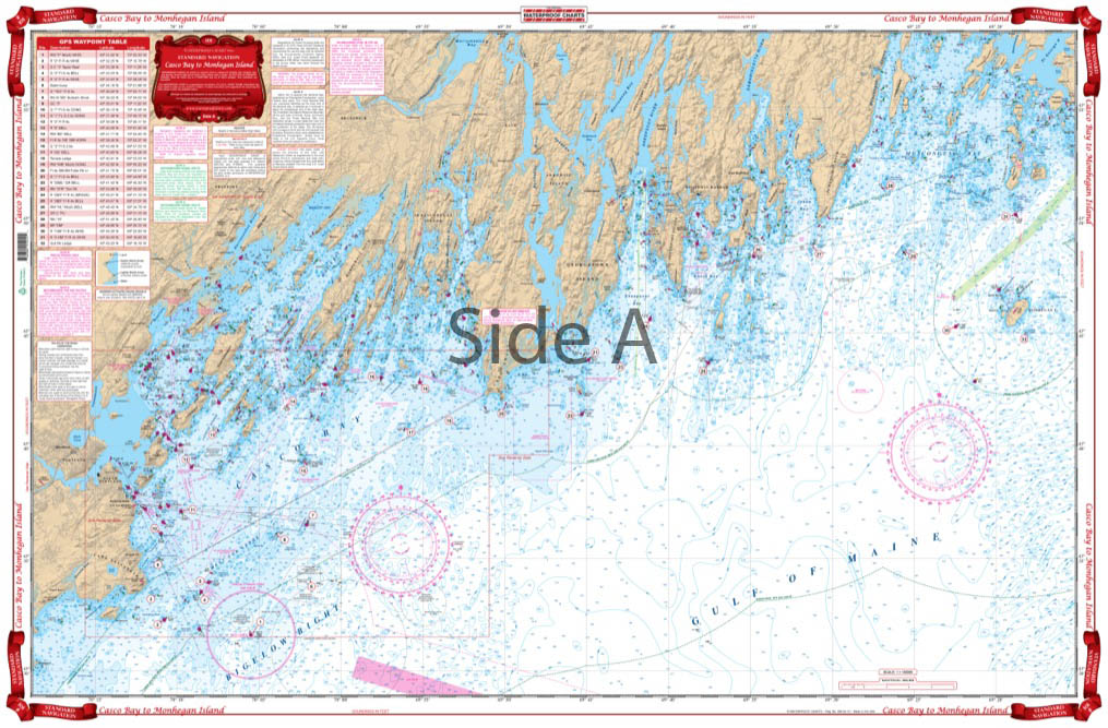 Casco Bay Maine Map Casco Bay To Monhegan Me Navigation Chart 101