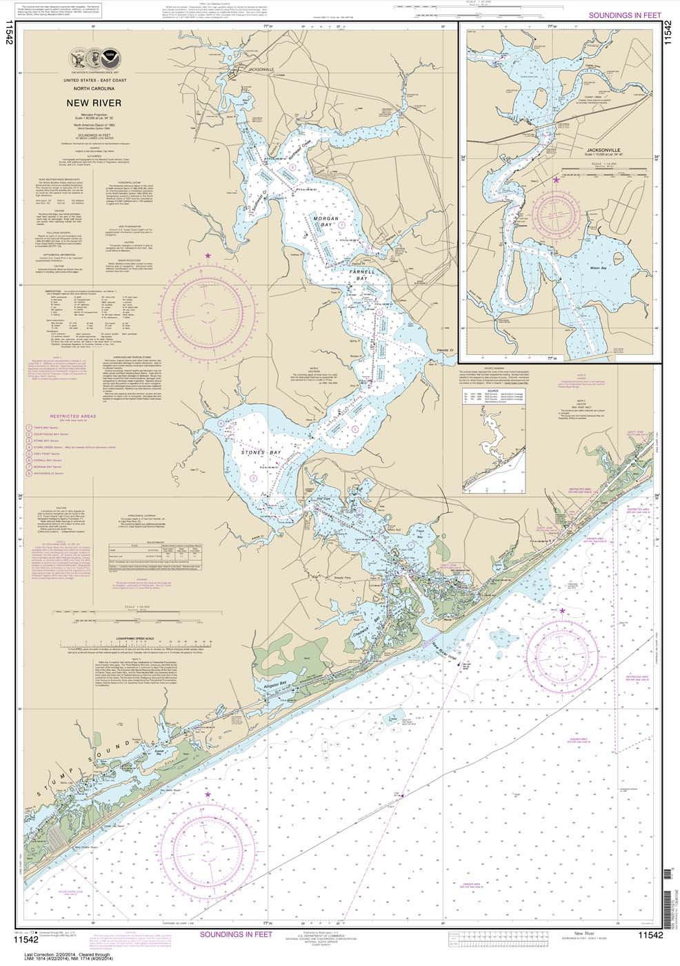 New River;Jacksonville 11542 Nautical Charts