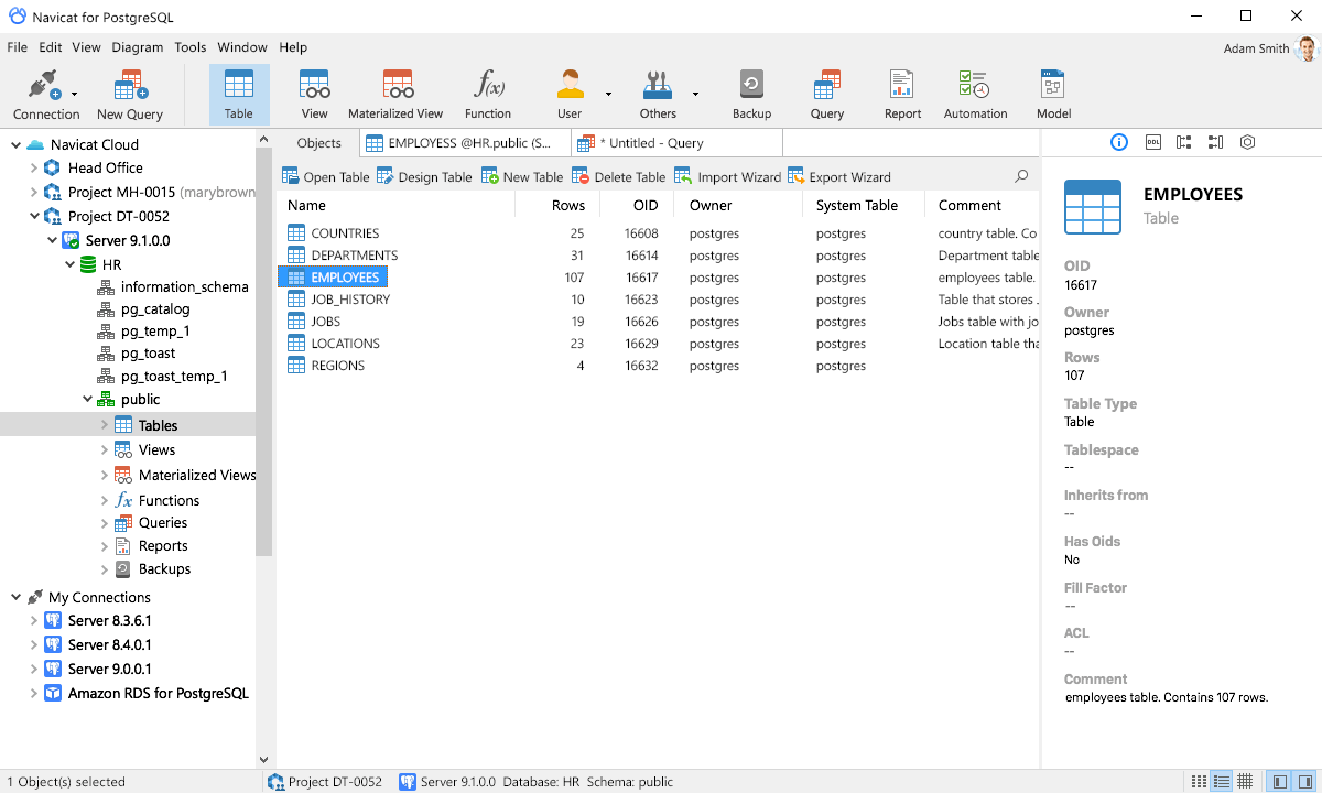 Navicat for PostgreSQL Powerful PostgreSQL database adminsitration tool