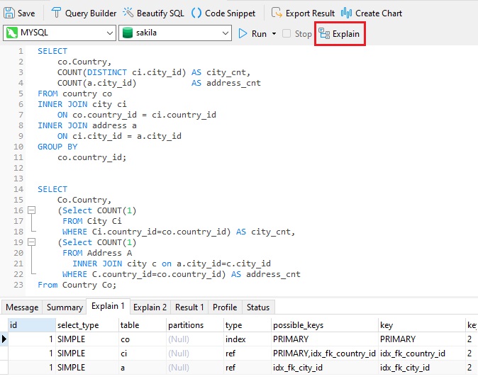 Choosing between a Subquery and Join