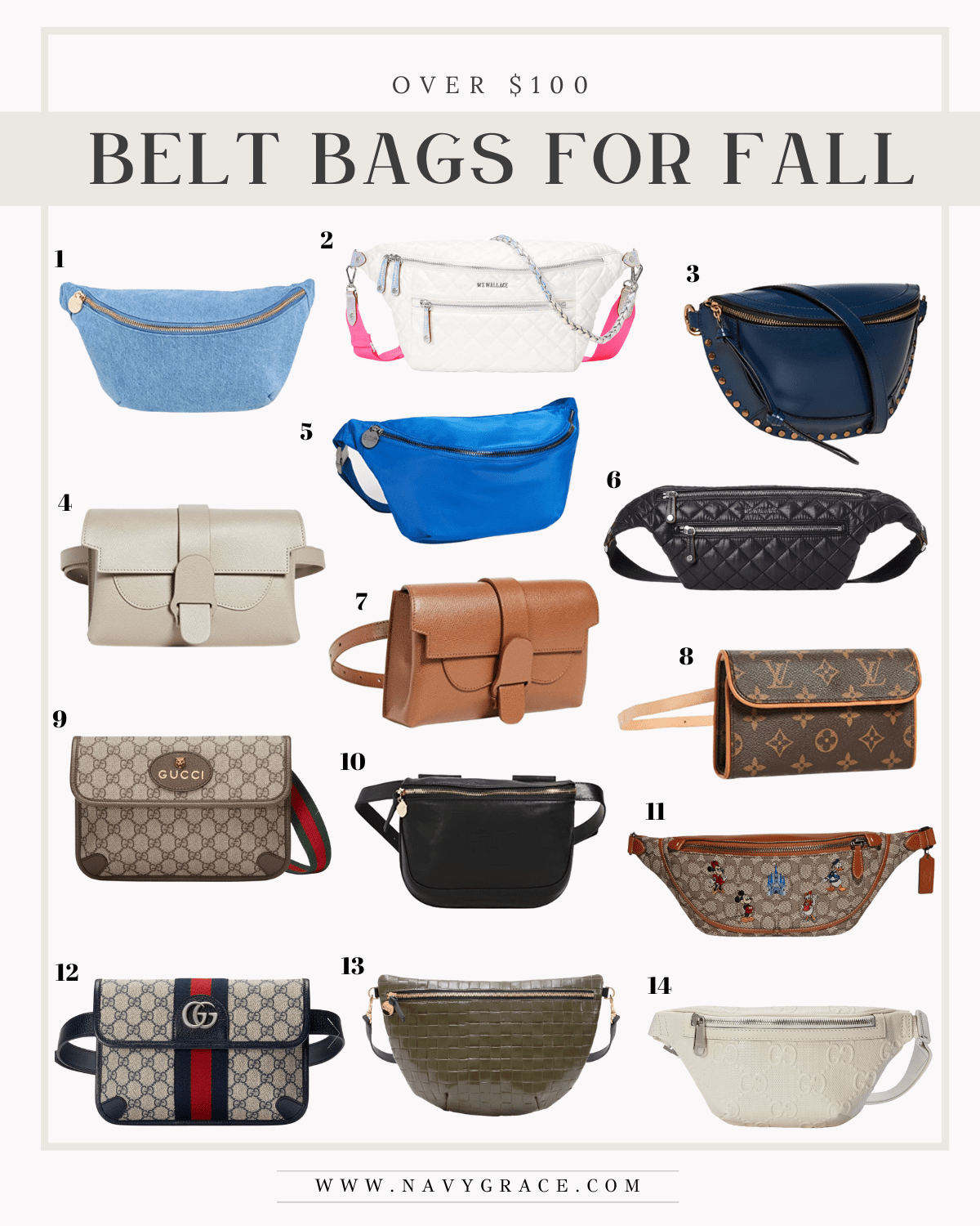 BELT BAG ROUND UP FOR FALL Navy Grace