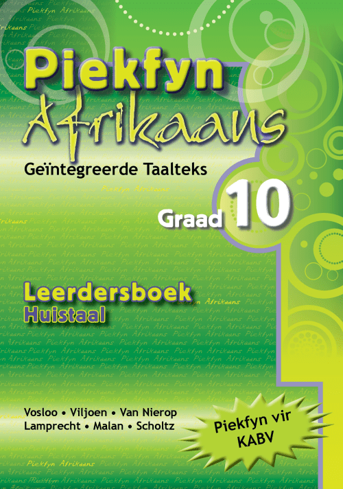NB Publishers Piekfyn Afrikaans Huistaal Leerdersboek Graad 10