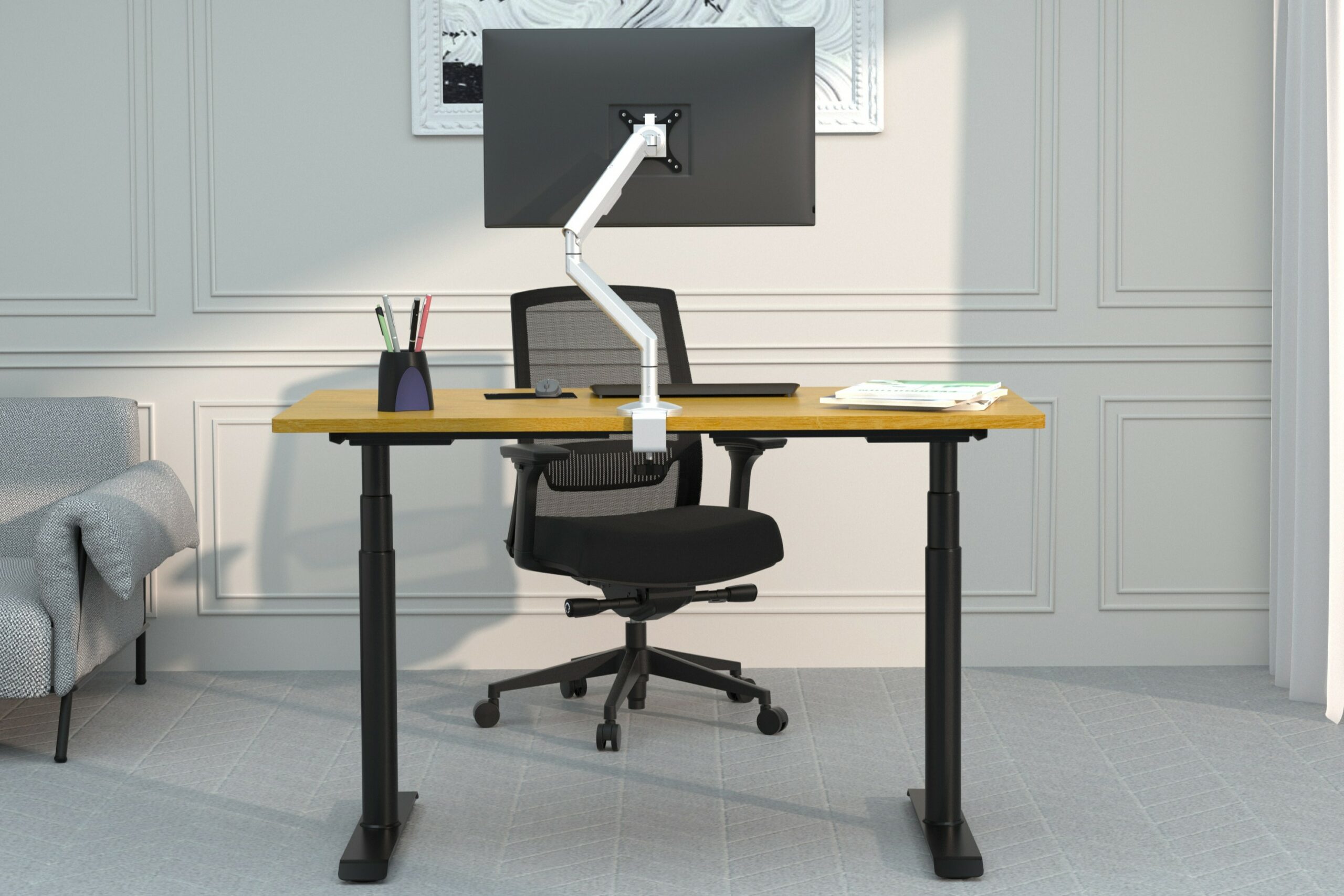 How To Install Monitor Arm Aoke