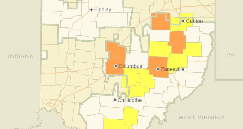 Power outages reported across central Ohio as storms move through the area