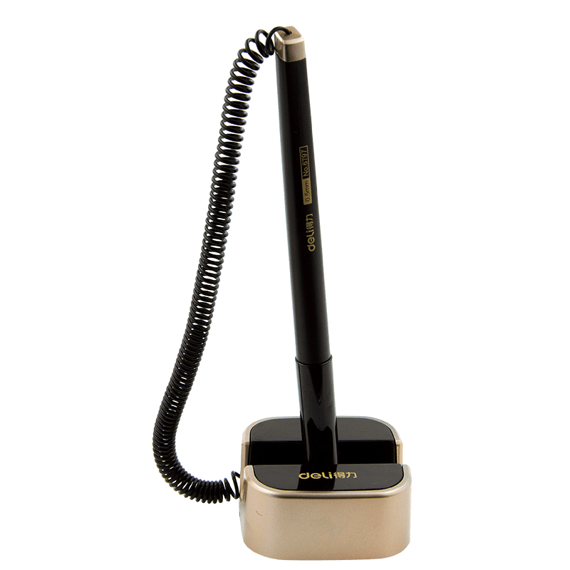 E6797 Black Desk Pen Stand Gel Pen 0.7mm Black Deli