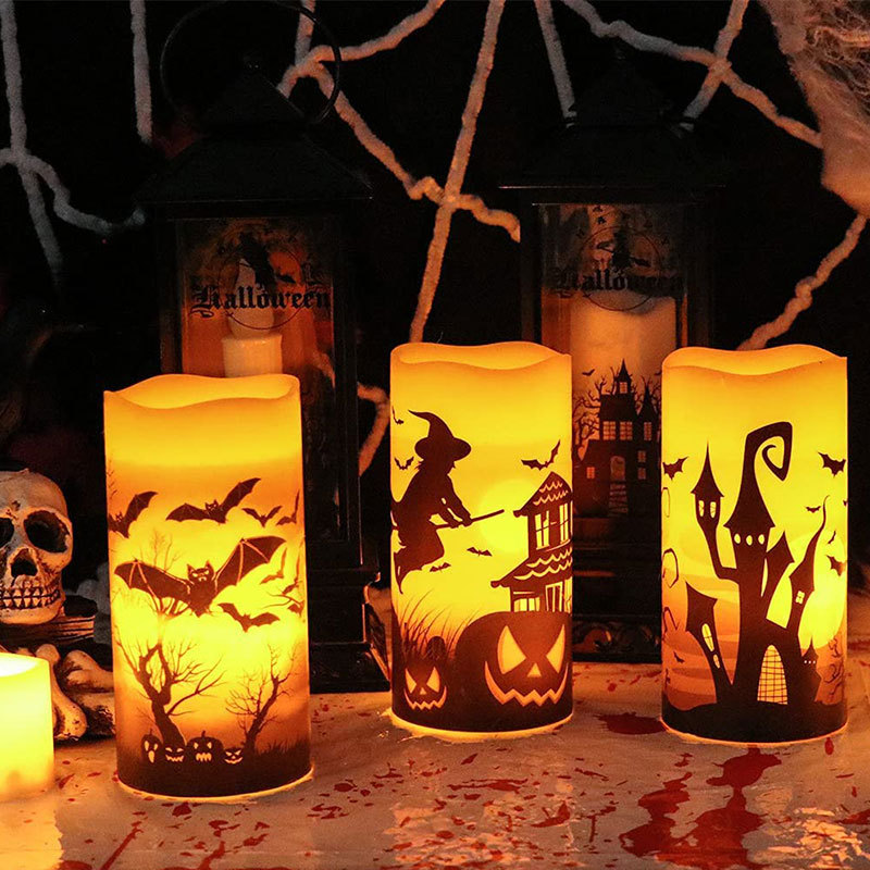 Halloween Candles Battery Operated Halloween Flameless Candles