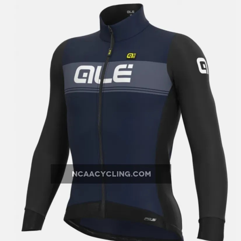 ALE' Logo DWR PRS Blue Long Sleeve Jersey, NCAA CYCLING