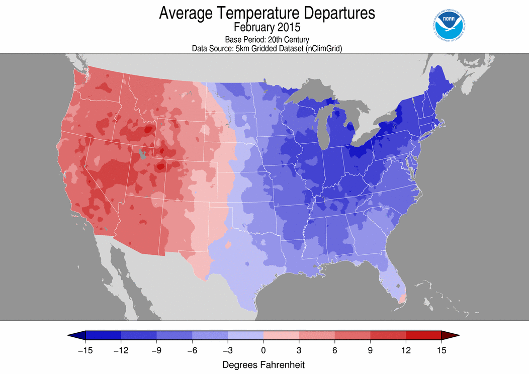 National Climate Report February 2015 State of the Climate