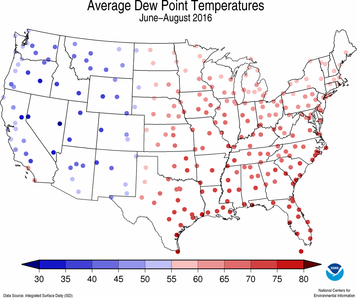 Dew Point Temperature Chart
