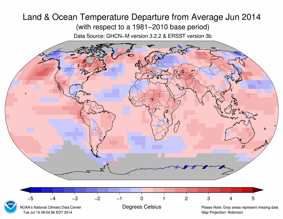 Global Climate Report June 2014 State of the Climate National
