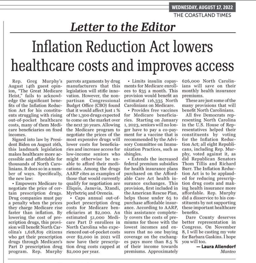 WHAT THEY’RE READING How the Inflation Reduction Act Will Impact North