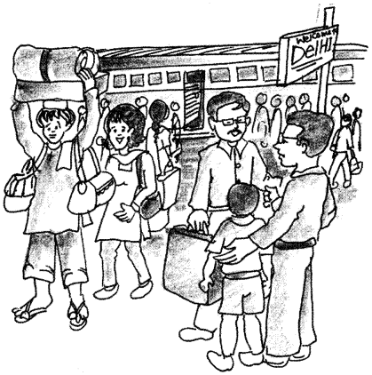 Essay on a scene at railway station for class 8 Essay on a scene at railway station for class 8 image