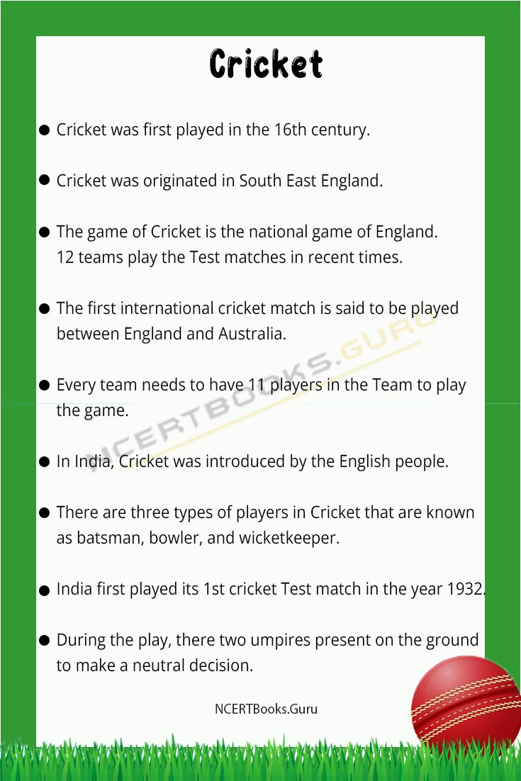 10 Lines On Cricket In English For Children And Students Of, 48 OFF