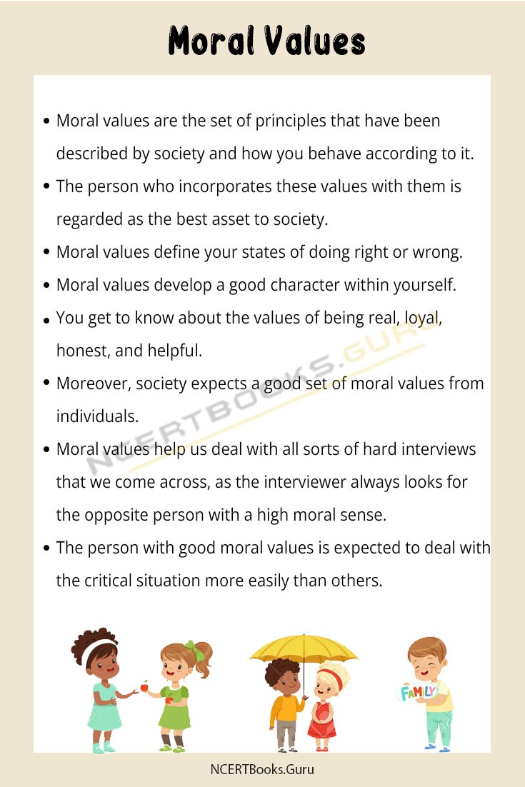 10 Lines on Moral Values for Students and Children in English NCERT Books