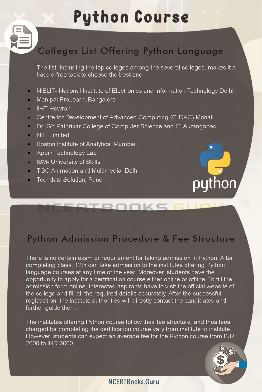 Python Course Details Admission, Eligibility, Course Duration, Fees, Jobs