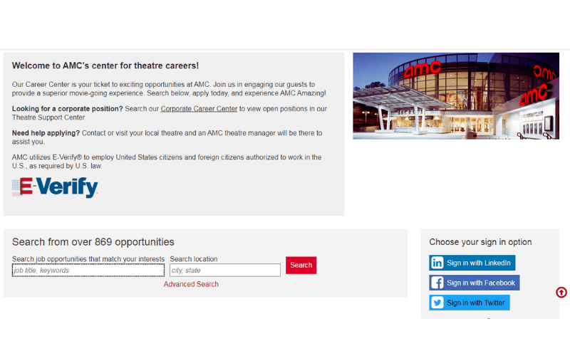 AMC Movie Theater Application Online Jobs & Career Info Discovering