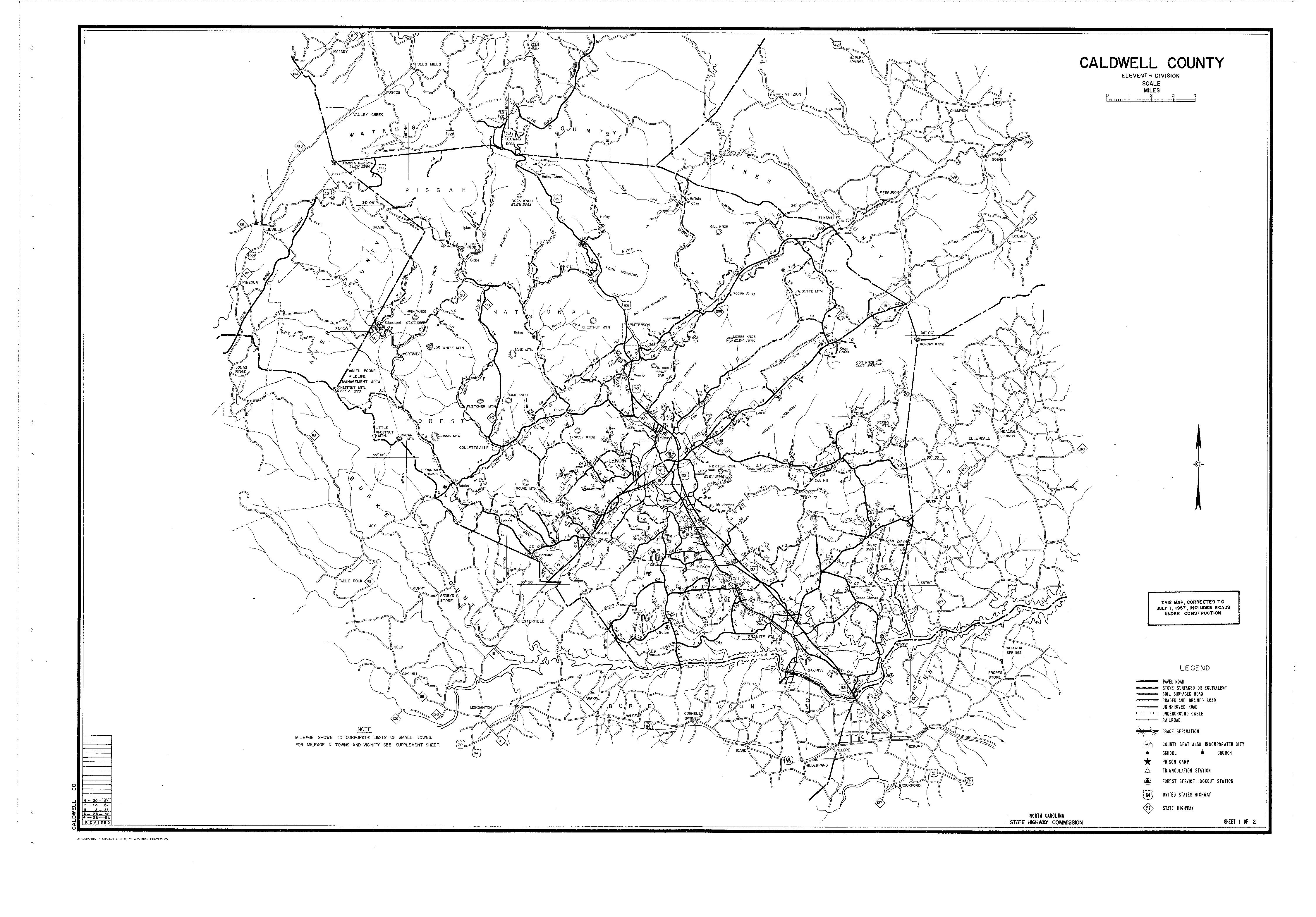 Caldwell County Maps