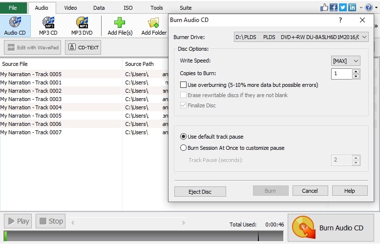 How to Burn WAV Files to CD with Express Burn Disc Burning Software for