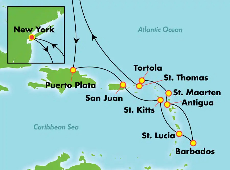 14Day Southern Caribbean from New York Norwegian Cruise Line