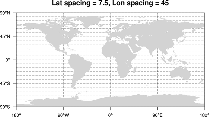 Grid Lines On A Map NCL Graphics Lat/lon grid lines on maps