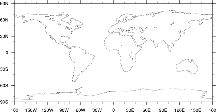 Blank World Map With Longitude And Latitude