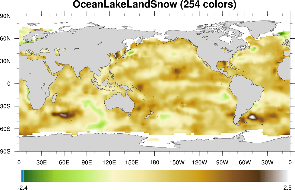 OceanLakeLandSnow color table