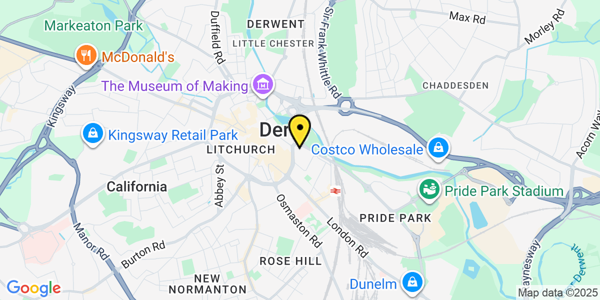 Map London Road Derby Map Of Counties Around London
