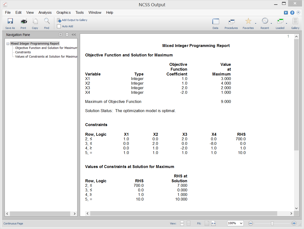 Operations Research Software Linear Programming NCSS