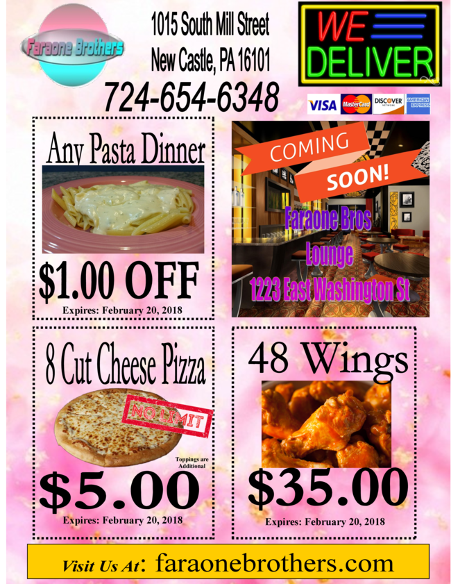 20180201Faraone_Bros_coupons Abode of Local Media Station NCTV45 "The Train" Be sure to