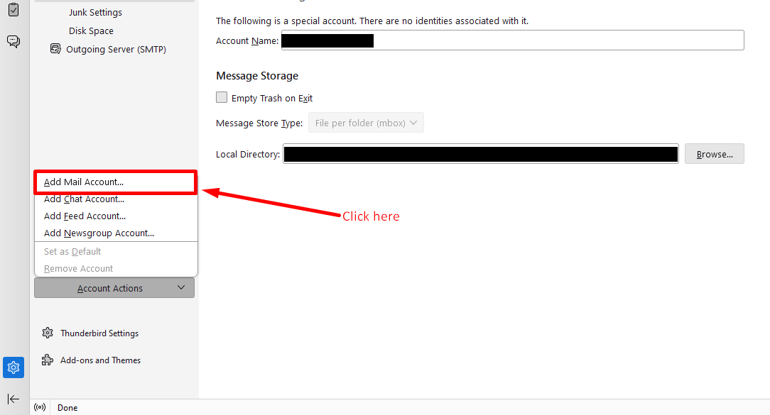 How to Set up email in Thunderbird with IMAP New Directions In