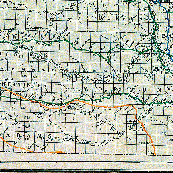 North Dakota Railroad Map Section 2 The Northern Pacific Railway in North Dakota 8th Grade