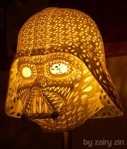 3D Printed Darth Vader Lamp Shade Neatorama