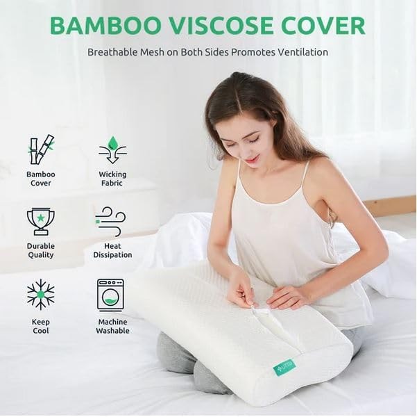 Memory Foam Pillow No Harmful Chemicals & Adjustable