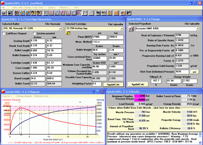 Quickload powder data file