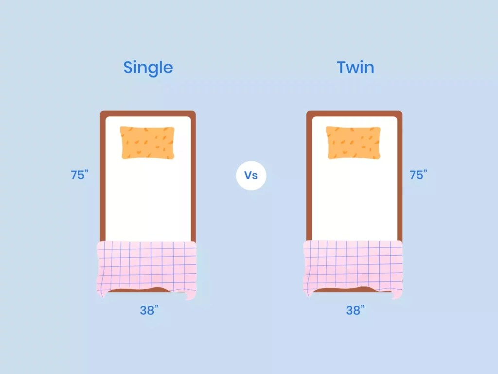 Single Vs Twin Bed Size Mattress What Is The Difference?