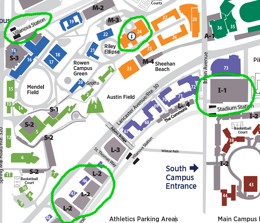 Directions and Parking at Villanova