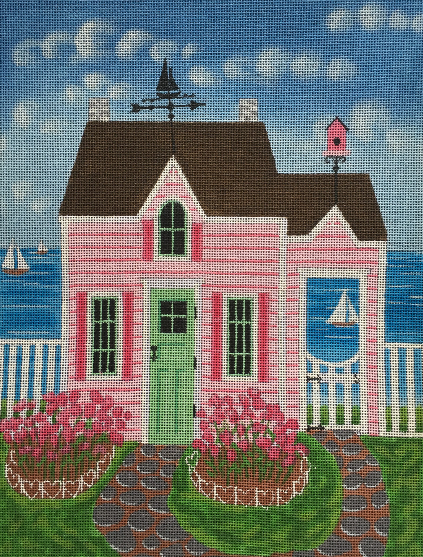 Vallerie Needlepoint Gallery Pink Cottage Needle Nook