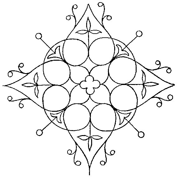 Free Hand Embroidery Pattern Corner, Diamond, or Square