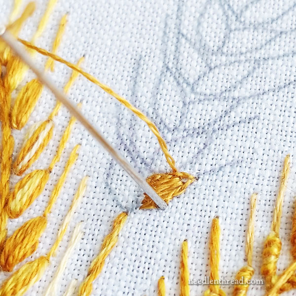 Embroidered Wheat Five Ways, Part 4 Last Stalk & Leaves
