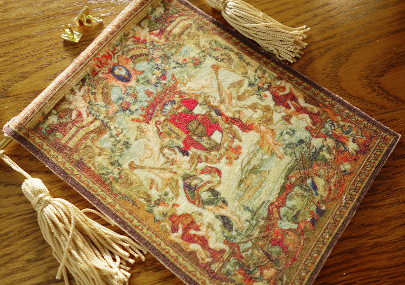 112 16 Miniature Aubusson Tapestry Cherubs Religious Tapestry TP614 eBay